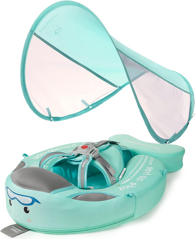 Baby Swim Ring With Canopy | Aufblasbarer Babyschwimmring Mit Sonnenschutz Und Tierdesign Für Sicheres Planschen Im Sommer
