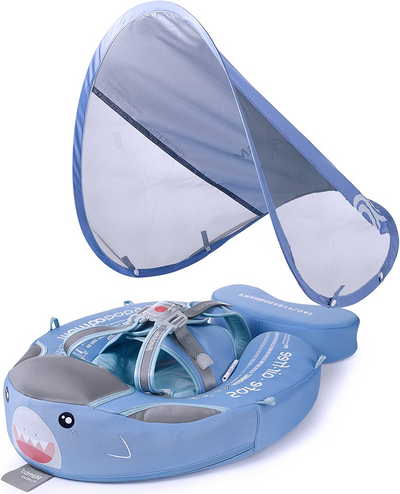 Baby Swim Ring With Canopy | Aufblasbarer Babyschwimmring Mit Sonnenschutz Und Tierdesign Für Sicheres Planschen Im Sommer