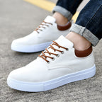 Herren Canvas-Sneaker – Schnürschuhe mit Gummisohle