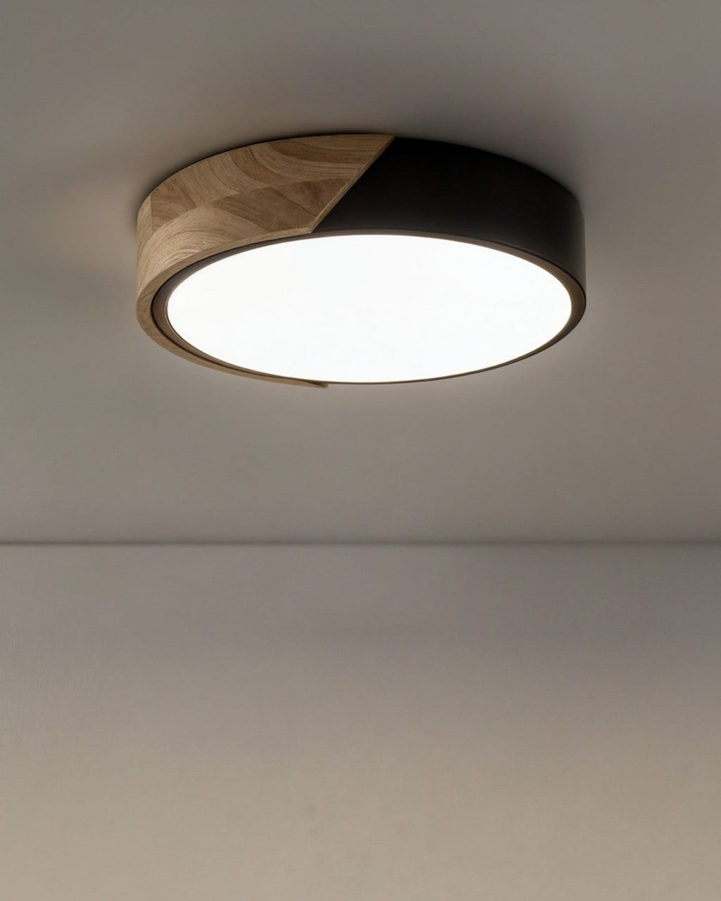Jan LED-Deckenleuchte – Holz und Eisen, CCT Einstellbar, Ø23–40 cm, 220–240V