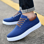 Herren Canvas-Sneaker – Schnürschuhe mit Gummisohle