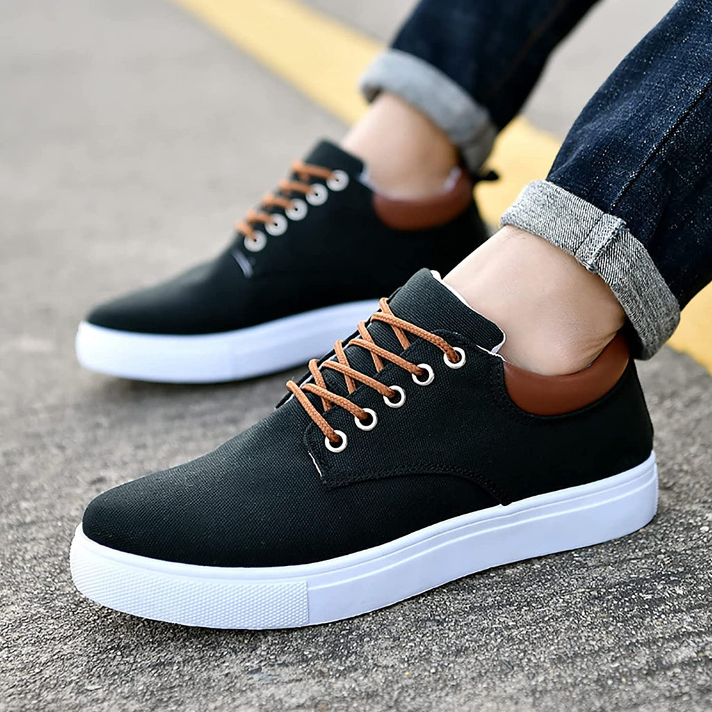 Herren - Canvas Sneaker mit Weißer Sohle