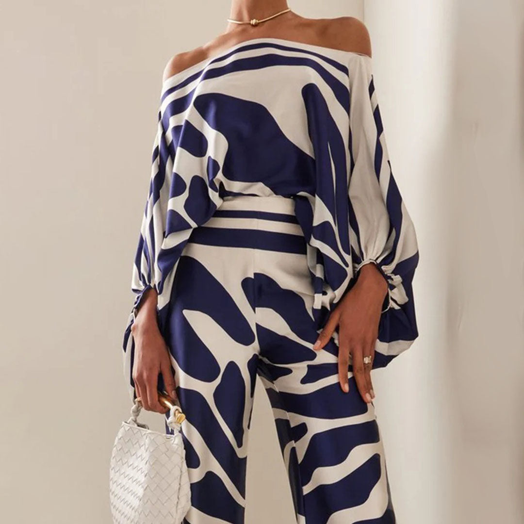 Valeria - Zweiteiliges Damen-Set – Lockere Passform Mit Print