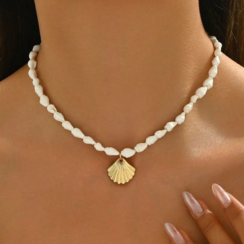 Damen Choker Halskette | Perlenchoker mit Seestern-Anhänger | Alltag und Urlaub | Schmid