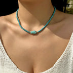 Damen Choker Halskette | Perlenchoker mit Seestern-Anhänger | Alltag und Urlaub | Schmid