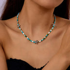 Damen Choker Halskette | Perlenchoker mit Seestern-Anhänger | Alltag und Urlaub | Schmid
