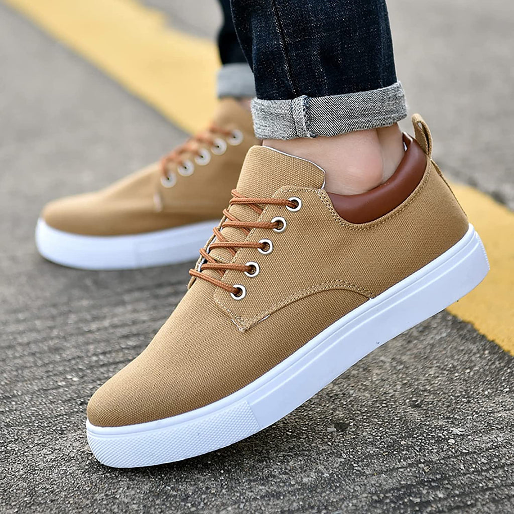 Herren - Canvas Sneaker mit Weißer Sohle