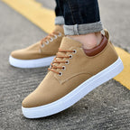 Herren Canvas-Sneaker – Schnürschuhe mit Gummisohle