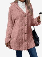 Damen Strickjacke aus Polyester | Strukturierter Strick & Leichter Stretch | Einfarbige Jacke für Herbst & Winter | Schmid
