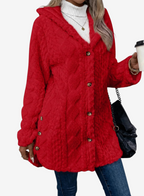 Damen Strickjacke aus Polyester | Strukturierter Strick & Leichter Stretch | Einfarbige Jacke für Herbst & Winter | Schmid