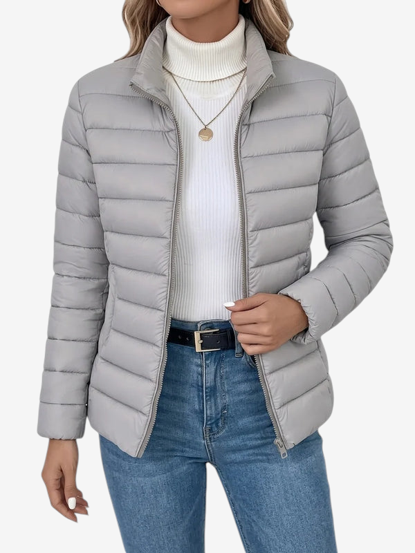 Damen Steppjacke aus Polyester | Stehkragen & Taillierte Silhouette | Leichte Jacke für die Übergangszeit | Schmid