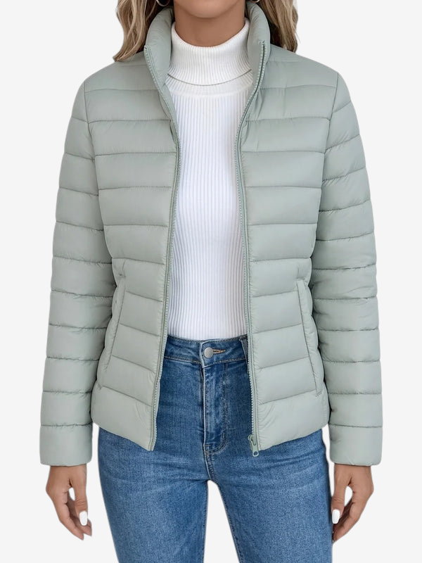 Damen Steppjacke aus Polyester | Stehkragen & Taillierte Silhouette | Leichte Jacke für die Übergangszeit | Schmid