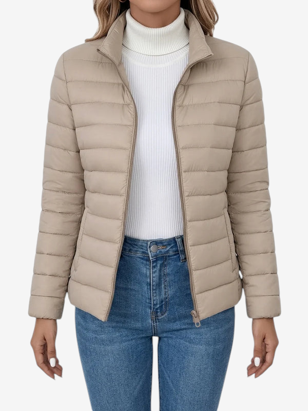 Damen Steppjacke aus Polyester | Stehkragen & Taillierte Silhouette | Leichte Jacke für die Übergangszeit | Schmid
