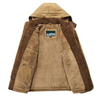 Winterparka aus Leder | Kapuze & Warmes Futter | Regular-Fit Jacke mit Frontreißverschluss für Kalte Tage | Schmid