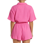 Damen Zweiteiliges Set aus Polyester | Lounge-Set mit Oberteil und Hose | Alltag und Urlaub | Schmid