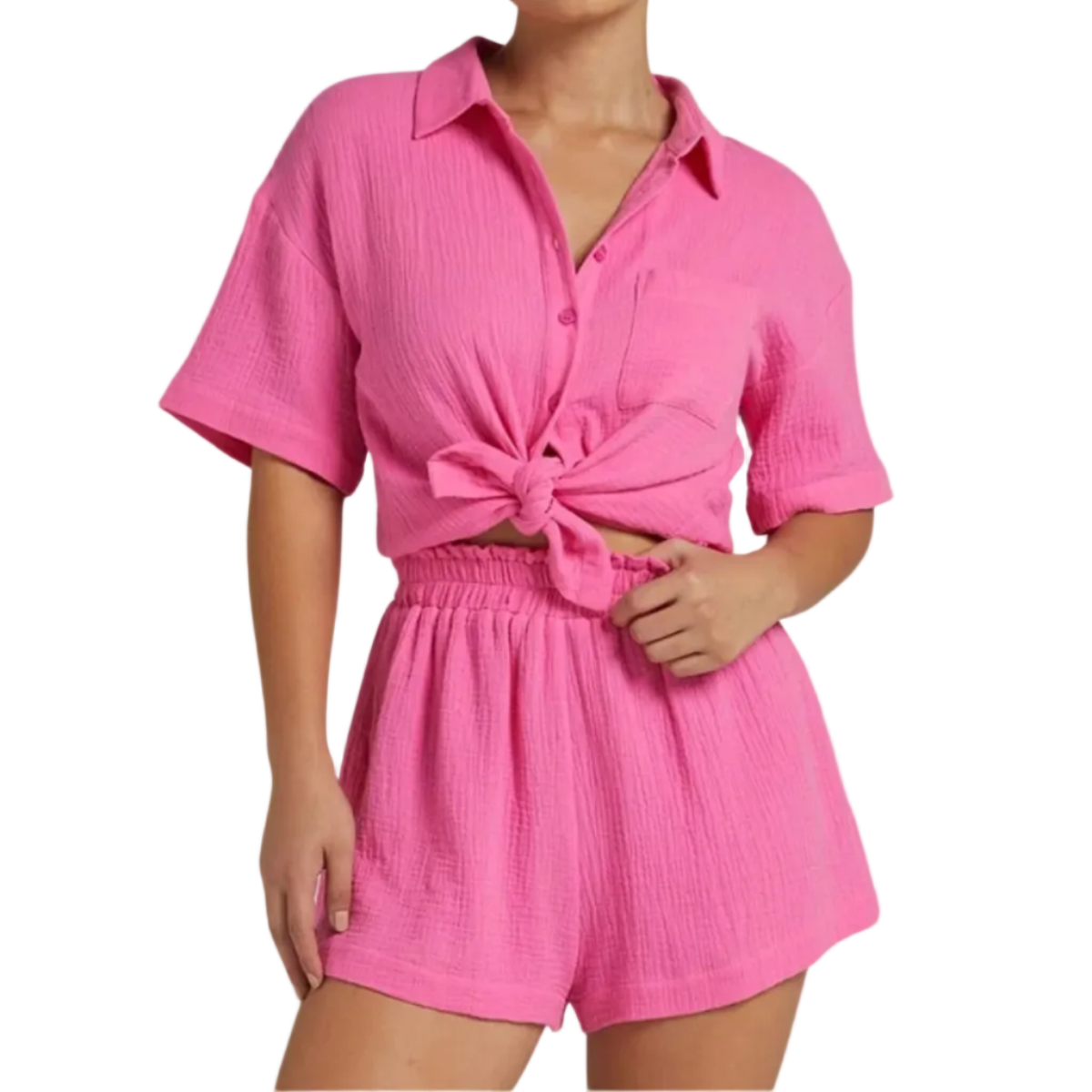 Damen Zweiteiliges Set aus Polyester | Lounge-Set mit Oberteil und Hose | Alltag und Urlaub | Schmid
