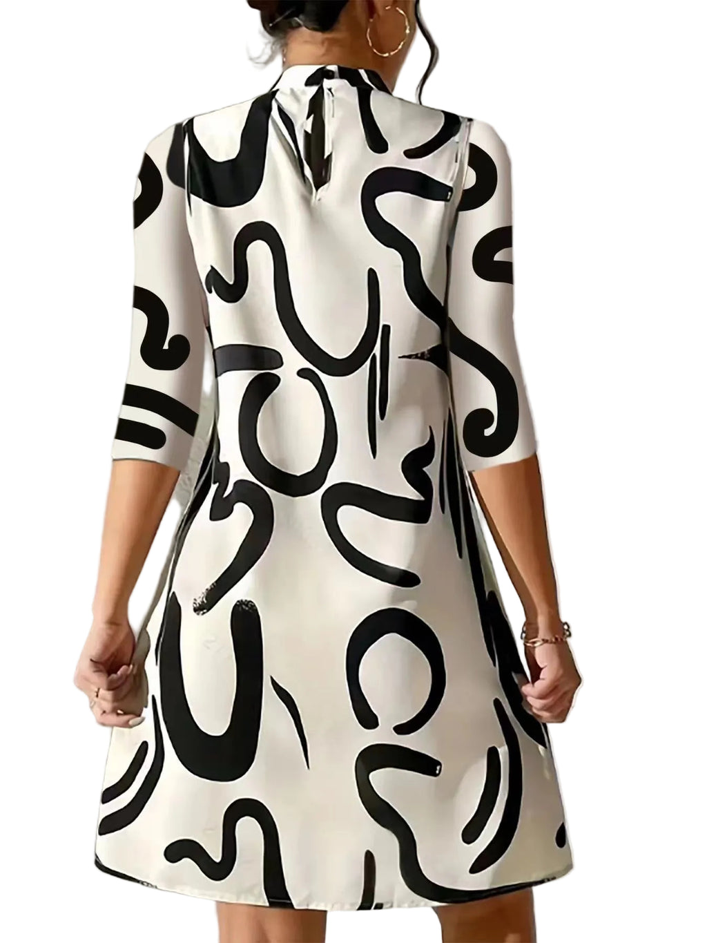 Alanna - Kleid mit Print und Kragen für Damen