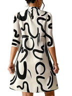 Alanna - Kleid mit Print und Kragen für Damen
