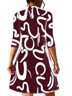 Alanna - Kleid mit Print und Kragen für Damen