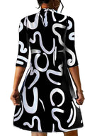 Alanna - Kleid mit Print und Kragen für Damen