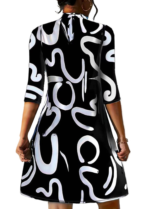 Alanna - Kleid mit Print und Kragen für Damen