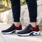 Herren Laufschuhe aus Mesh | Schnürschuhe mit gepolsterter Sohle | Freizeitschuhe für Alltag und Gehen | Schmid