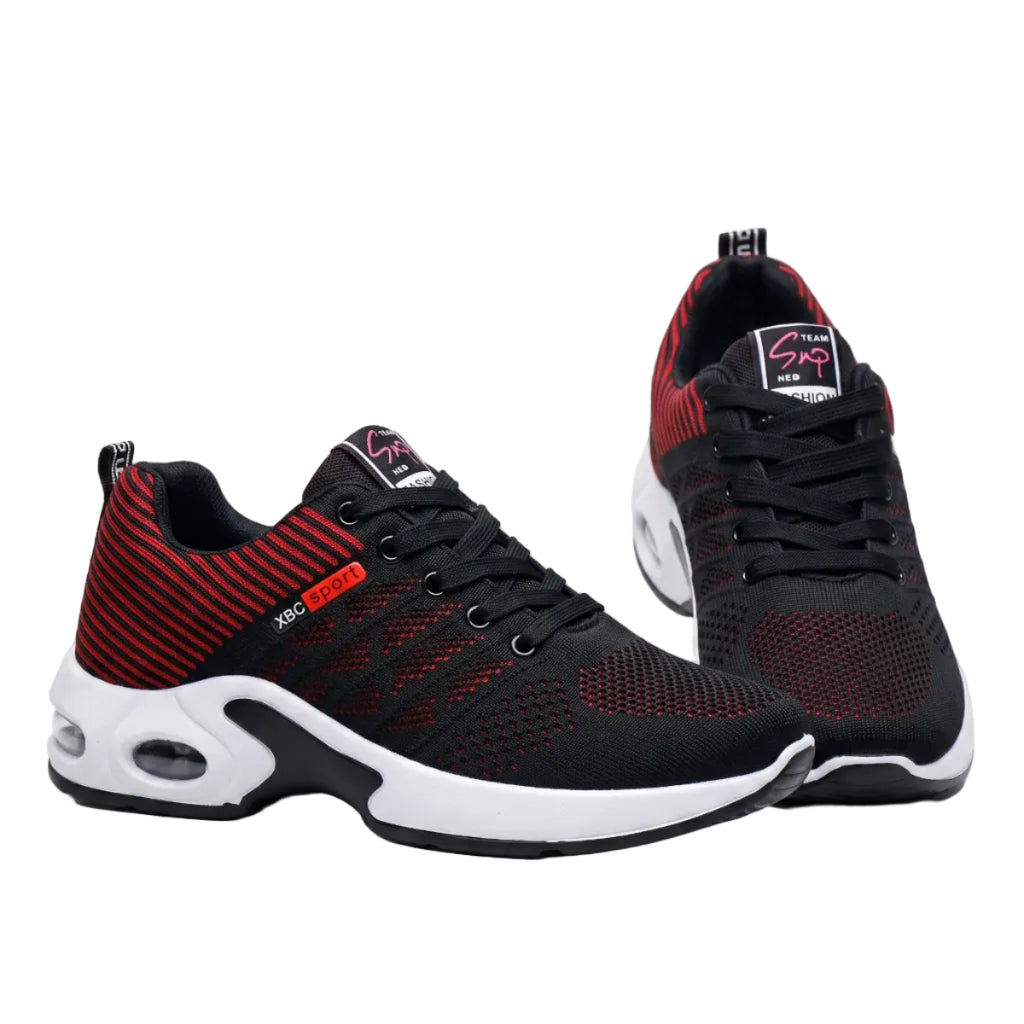 Herren Laufschuhe aus Mesh | Schnürschuhe mit gepolsterter Sohle | Freizeitschuhe für Alltag und Gehen | Schmid