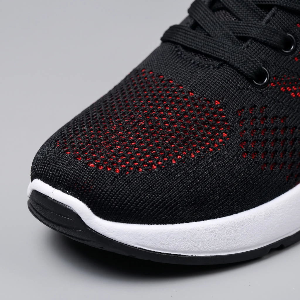 Herren Laufschuhe aus Mesh | Schnürschuhe mit gepolsterter Sohle | Freizeitschuhe für Alltag und Gehen | Schmid