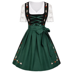 Damen Dirndl-Kleid aus Polyester | Ausgestellter Rock & Dekoratives Oberteil | Traditionell Inspiriertes Kleid für Oktoberfest & Kulturfeste | Schmid