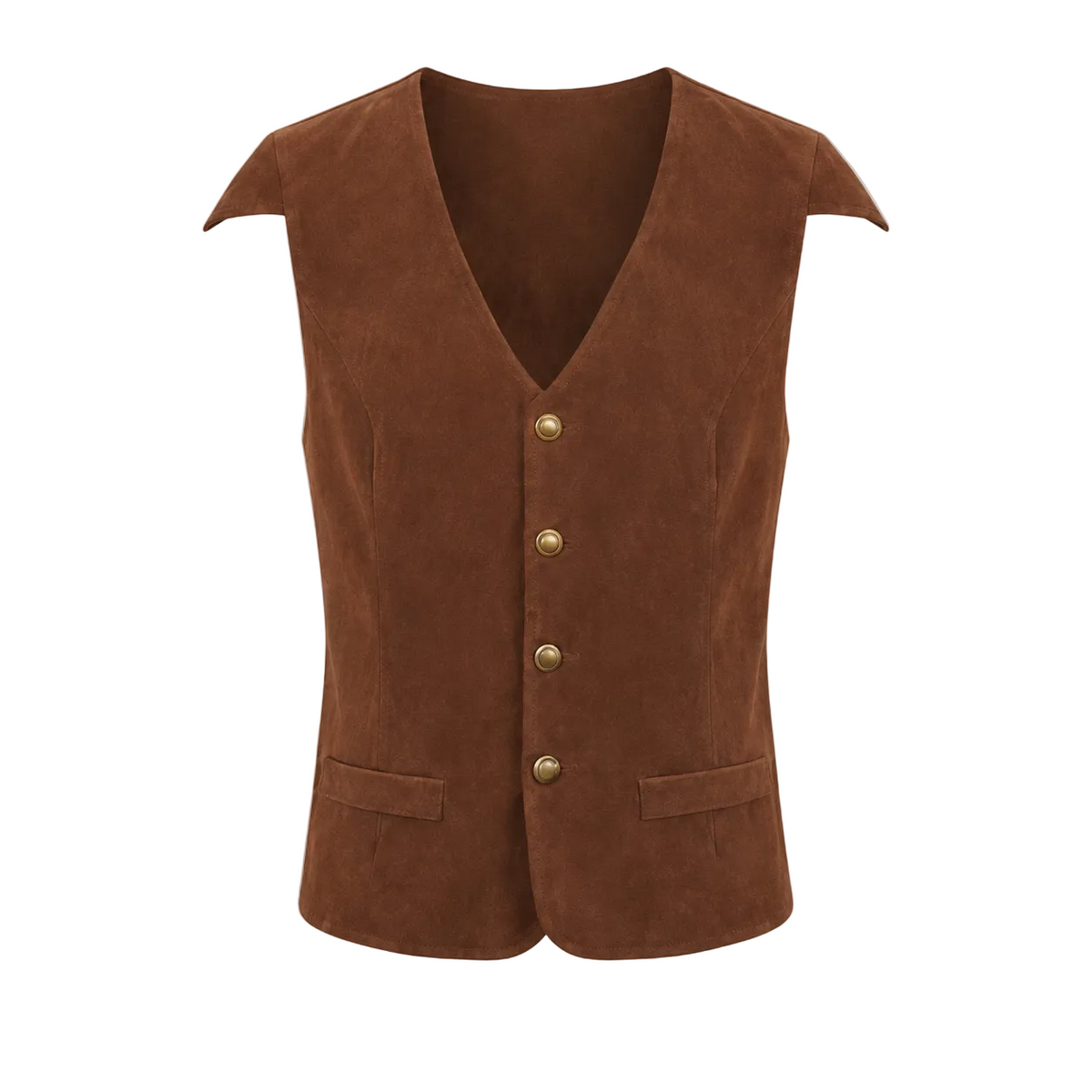 Herrenweste aus Polyester mit Samtoptik | V-Ausschnitt & Knopfleiste | Taillierte historisch inspirierte Weste für Themenoutfits | Schmid