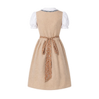 Damen Dirndl-Set aus Baumwollmix | Frontschnürung, Spitzenbluse & Blumenschürze | Trachten-Outfit für Oktoberfest & Feste | Schmid