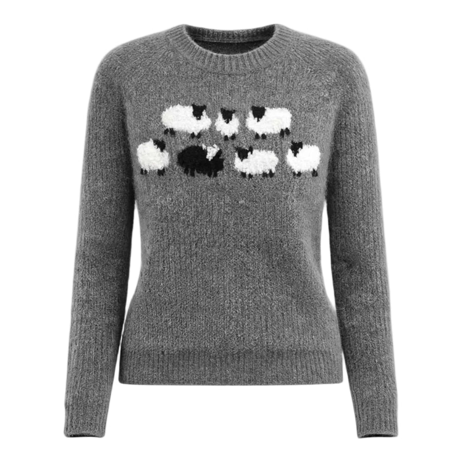 Damen Retro-Strickpullover | Vintage-Inspiriertes Design & Langarm-Konstruktion | Grüner Pullover für Herbst-Outfits | Schmid