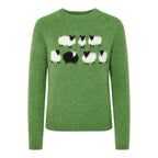 Damen Retro-Strickpullover | Vintage-Inspiriertes Design & Langarm-Konstruktion | Grüner Pullover für Herbst-Outfits | Schmid