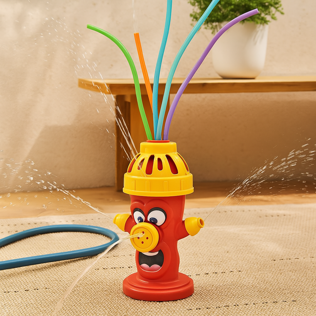 Hydranten-Sprinkler für Kinder – Garten-Wasserspielzeug mit drehendem Sprühkopf