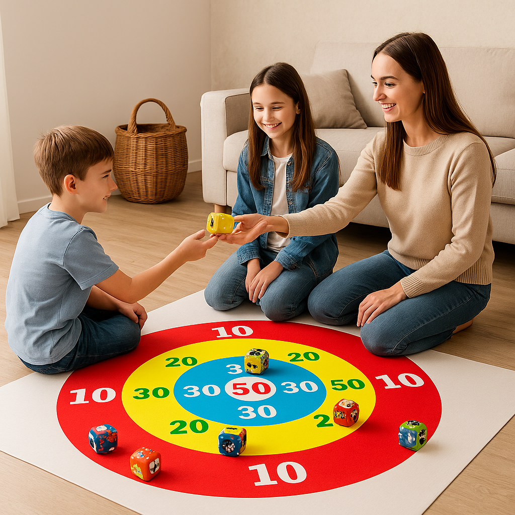 Zielwurfspiel-Set – Zielbrett mit 10 Sitzsäcken