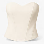 Damen Satin-Korsett-Top | Strukturiertes Bustier & Frontreißverschluss | Langes Ärmelloses Top für Abendveranstaltungen & Lagenlooks | Schmid