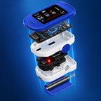 Finger-Pulsoximeter | SpO₂- & Pulsfrequenzmessung | Batteriebetriebenes Digitalgerät zur persönlichen Überwachung zu Hause & unterwegs | Schmid