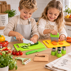 Kinderküchen-Set | BPA-freier Kunststoff, Holz & Metall | Koch- & Rollenspiel-Set für Beaufsichtigte Aktivitäten ab 5 Jahren | Schmid