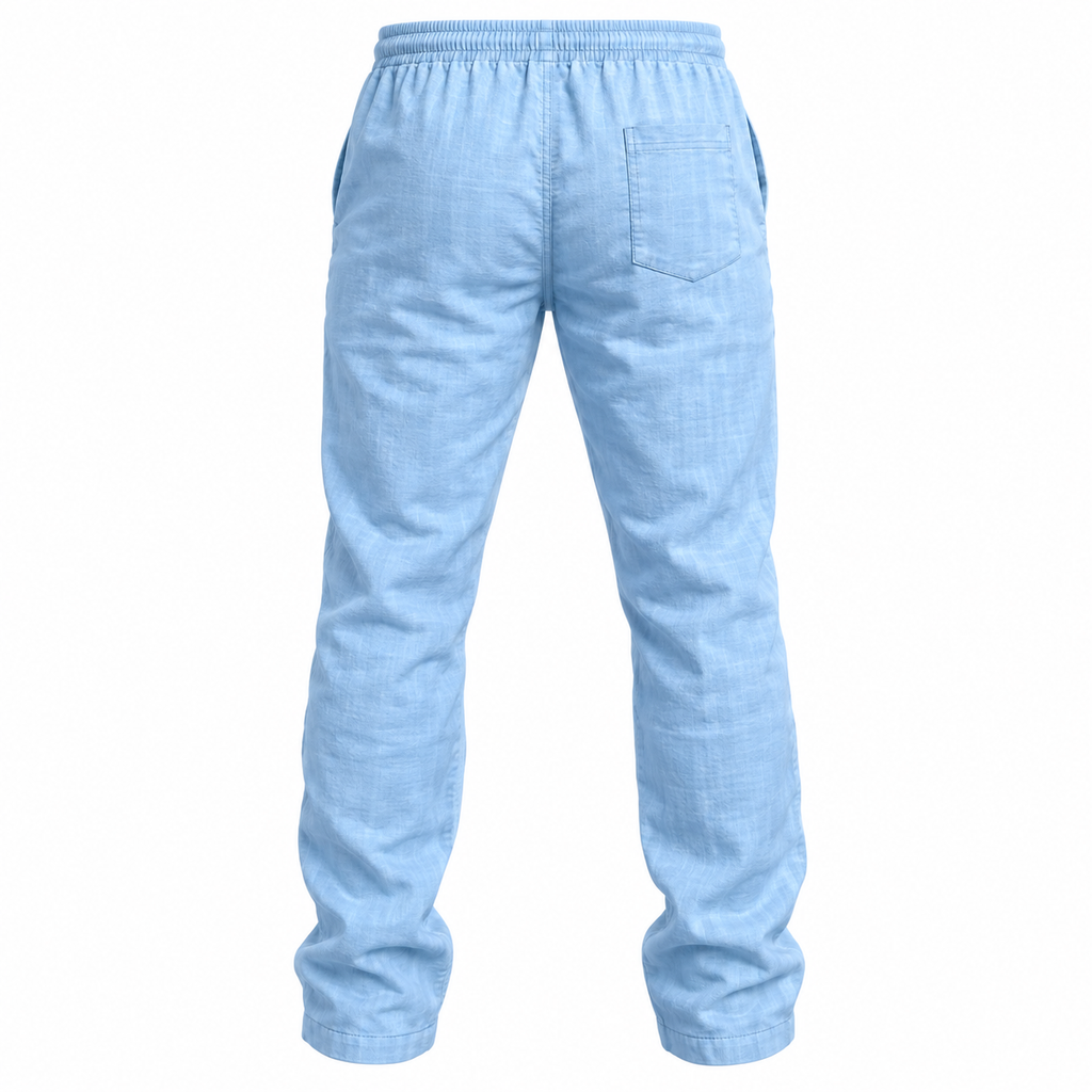 Herren Leinenhose | Gerades Bein & Leichte Konstruktion | Freizeithose für Alltag, Freizeit & Warmes Wetter | Schmid