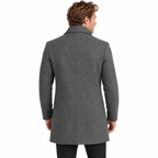 Herren Parkajacke aus Wolle | Einfarbig Gewebt & Langärmlig | Jacke in Normaler Länge für Alltag & Herbst | Schmid