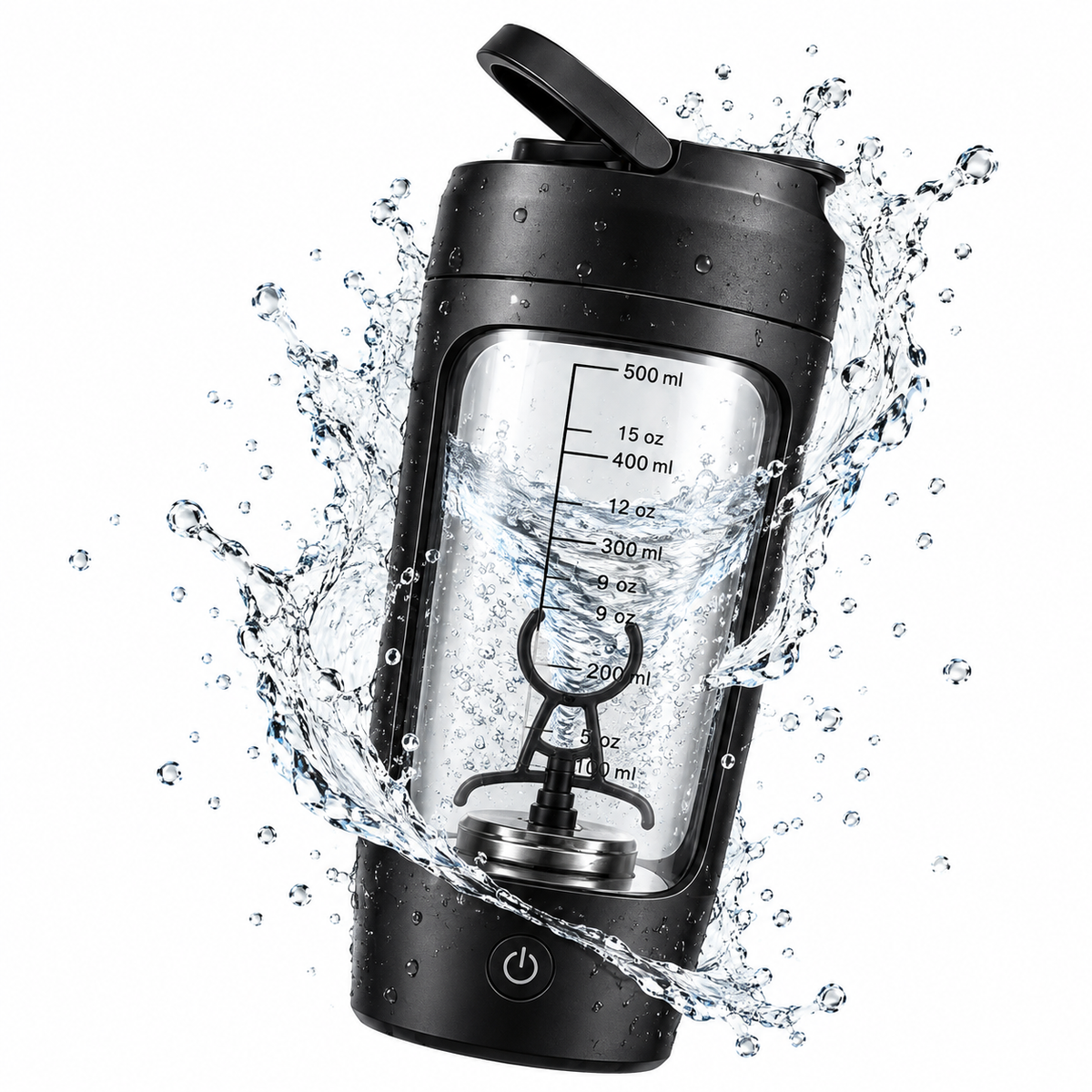 Elektrischer Protein-Shaker | 500 ml & USB-Wiederaufladbares Mischsystem | Ein-Knopf-Mixer für Shakes & Reisen | Schmid