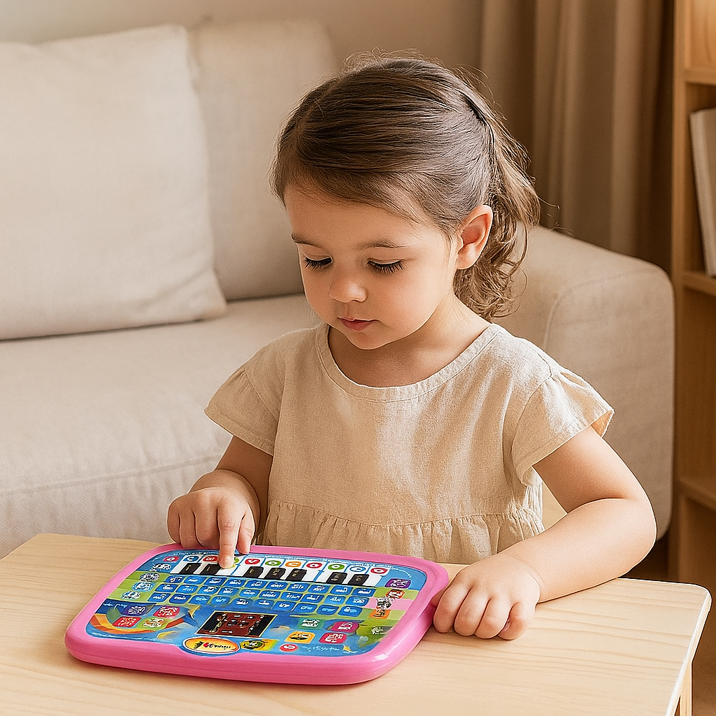 Kinder-Lern-Tablet – Buchstaben, Zahlen, Geräusche und Klaviertasten