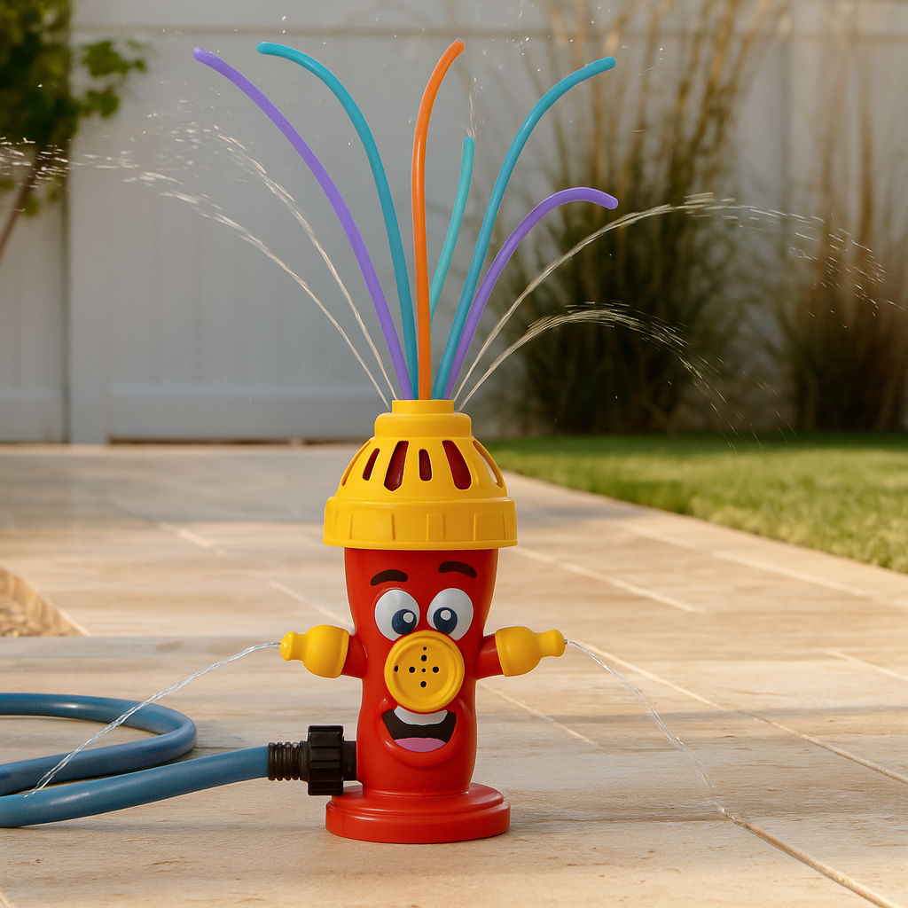 Hydranten-Sprinkler für Kinder – Garten-Wasserspielzeug mit drehendem Sprühkopf