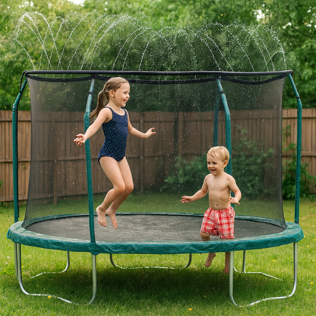 Universelles Trampolin-Sprinklersystem – PVC-Schlauch mit Sprühdüsen
