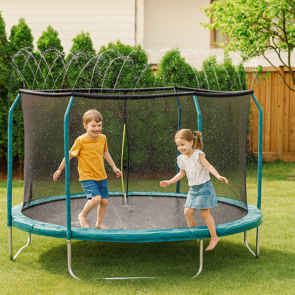Universelles Trampolin-Sprinklersystem – PVC-Schlauch mit Sprühdüsen