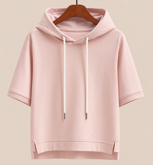 Alison Kurzarm‑Hoodie – Damen Kapuzen‑Oberteil aus Baumwoll‑Mischgewebe