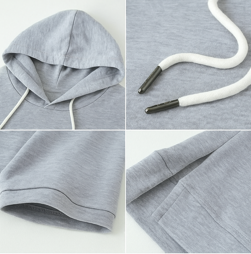 Alison Kurzarm‑Hoodie – Damen Kapuzen‑Oberteil aus Baumwoll‑Mischgewebe