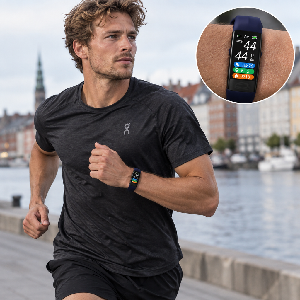 Smartwatch mit Gesundheitsdatenanzeige | Puls, ECG & Blutdrucktrends | IP67-Uhr mit Smartphone-Verbindung | Schmid