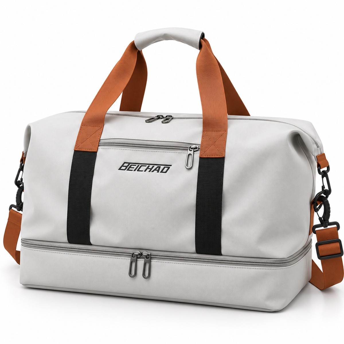 Sporttasche aus Oxford 600D | Schuh- & Nass-Trocken-Fächer | Reisetasche mit Trolley-Befestigung & Yogamatten-Gurt | Schmid