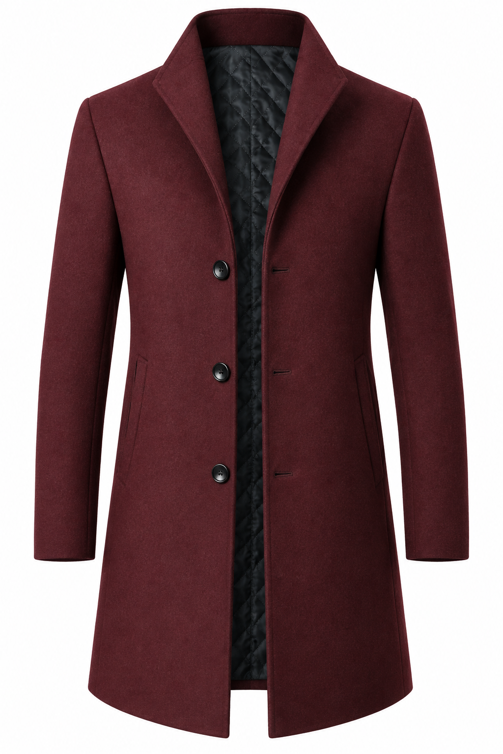 Herren Parkajacke aus Wolle | Einfarbig Gewebt & Langärmlig | Jacke in Normaler Länge für Alltag & Herbst | Schmid